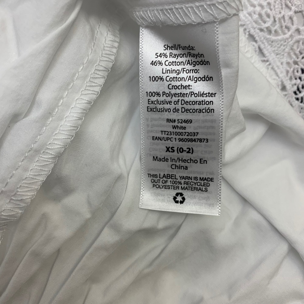 Time and Tru White Crochet Lace Tiered Maxi Skirt XS 0-2 TT23100072037 Boho - Picture 6 of 7